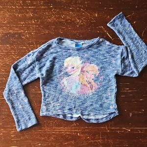 Disney Blue Sweater with Relaxed Fit and Cartoon Design